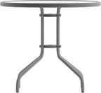 Flash Furniture Bellamy 31.5'' Round Indoor/Outdoor Tempered Glass Metal Frame - Image 10