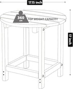 LZRS Round Adirondack Patio Side Table End Table, Outdoor Side Tables - Image 3