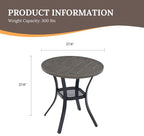 VICLLAX 27.5" Outdoor Round Patio Table - Image 3