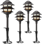 GOODSMANN Landscape Lighting 4PK Pathway Lights Low Voltage 2.2 Watt LED 12V AC by GOODSMANN