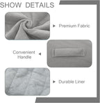 MeMoreCool Square Stuffed Pouf Ottoman Foot Rest, Floor Pouf Foot Stool - Image 5