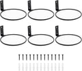 6 Pack 6 Inch Wall Flower Pot Holder Ring Plant Hanger, Metal Planter Hooks by Greemov