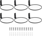 6 Pack 6 Inch Wall Flower Pot Holder Ring Plant Hanger, Metal Planter Hooks by Greemov