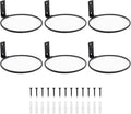 6 Pack 8 Inch Wall Flower Pot Holder Ring Plant Hanger, Metal Planter Hooks by Greemov
