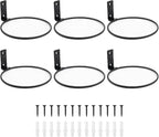 6 Pack 8 Inch Wall Flower Pot Holder Ring Plant Hanger, Metal Planter Hooks by Greemov