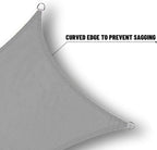 SUNNY GUARD Waterproof Sun Shade Sail 8' x 20' Charcoal Rectangle UV Block - Image 4