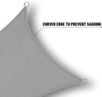 SUNNY GUARD Waterproof Sun Shade Sail 7' x 7' Charcoal Rectangle UV Block - Image 4