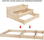 Yaheetech 3 Tier 47 x 47 x 22in Raised Garden Bed Horticulture Outdoor Elevated - Image 3