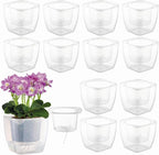 12-Pack Clear Self Watering Planters by Planterhoma