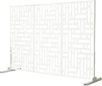 Oakland Living 6 ft. X 4 ft. White Freestanding Metal Privacy Screen Room - Image 4