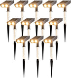 Solar Spot Lights Outdoor Adjustable Beam & PC Light Guide Column, 12 Pack by Unknown