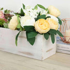 Efavormart 24"x6" Whitewash Rectangular Wood Planter Box Set - Image 2