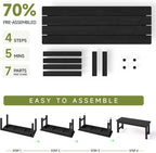 ONBRILL Outdoor Benches Weatherproof, 2-Person Poly Lumber Garden Bench - Image 8