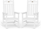 Oversized Rocking Chairs Outdoor Set of 2, High Back Porch Rocker Chair by Suunyn