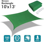 KANAGAWA Sun Shade Sail 10'x13' Dark Green Rectangle UV Block Canopy Awning - Image 2