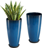 QCQHDU 21 inch Tall Planters for Outdoor & Indoor Plants, Home Decor by QCQHDU