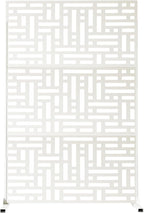 Oakland Living 6 ft. X 4 ft. White Freestanding Metal Privacy Screen Room - Image 3