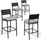 Crestlive Products Outdoor Bar Stools Set of 4, Patio Counter Height Barstools - Image 2