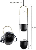 Modern Metal Hanging Planter for Indoor Outdoor Plants - Image 4