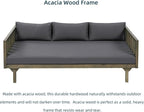 Merax Outdoor Acacia Wood Daybed, 3 Seater Day Bed Couch Sofa - Image 4