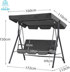 AECOJOY 3-Seat Outdoor Clearance Porch Swings - Image 2