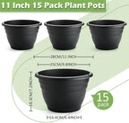 15 Pack 11 Inch Plant Pots - Image 2