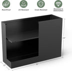 Metal Large Planter Box 30" L x 12" W x 24" H, Heavy Duty Tall Rectangle - Image 2