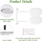Window Rotating Plant Stand Shelf Indoor White Metal Floating Shelves 2-Tier - Image 4