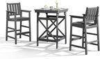 3-Piece Adirondack Chairs and Table Set, HDPE Patio Bar Sets, All Weather by SeeHill