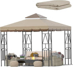 10x10 Canopy Replacement Top Double Tiered Gazebo Cover by Unknown