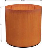 PLANTERCRAFT Corten Steel Metal Planter Box, Round Sizes, Modern Garden Steel - Image 5