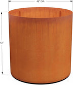 PLANTERCRAFT Corten Steel Metal Planter Box, Round Sizes, Modern Garden Steel - Image 5