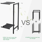 Zhongma 2 Tier 30" Tall Indoor Outdoor Plant Stand, 12 L x 12 W x 30 H inch - Image 3