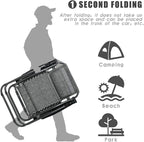 FDW Set of 2 Lawn Outdoor Deck Camping Folding Patio Beach Anti Recliner Pool - Image 6
