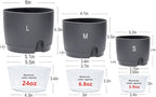 6/4.1/3.2 Inch Self Watering Planter Pots, 5 Pack African Violet Pots - Image 6