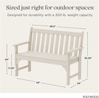 POLYWOOD Vineyard 48-Inch Bench - Image 4