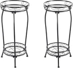 2-Pack Plant Stand Indoor Outdoor, Tall Black Metal Rustproof Stable Plant - Image 7