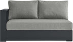 Modway Tahoe Aluminum Modular Left-Facing Outdoor Patio Loveseat Gray - Image 6