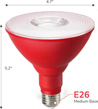 EDISHINE PAR38 Red LED Flood Light Bulbs Outdoor, Dimmable LED Light Bulb - Image 7