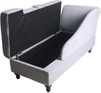 Yongqiang Storage Chaise Lounge Indoor Upholstered Sofa Recliner Lounge Chair - Image 5
