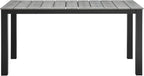 Modway Maine Aluminum Outdoor Patio 63" Dining Table in Brown Gray - Image 3
