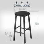 HOOBRO Bar Stools, Bar stools Set of 2, Counter Height Bar Stools, 24.8" - Image 3
