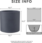 Kante 15.7" Dia Round Concrete Planter, Modern Style Large Cylindrical Plant Pot - Image 3