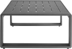 Modway Lirienne Aluminum Outdoor Coffee Table in Gray - Image 6