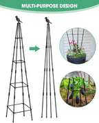 2Pack Garden Trellis for Climbing Plants Outdoor Indoor Pot 67'' Cucumber - Image 4
