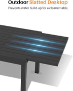Patio Aluminum Extendable Dining Table, Rust-Free Expandable Outdoor Dining - Image 8