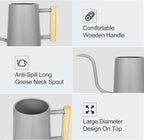 Watering Can Indoor Plants, 35 oz/1000 ml Metal Stainless Steel Watering Can Pot - Image 5
