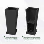 Tall Outdoor Planters Set of 2, 24 inch Tall Planters - Image 6