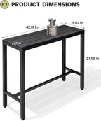 Crestlive Products Outdoor Bar Table and Chairs Set, 3 Piece Outside Patio Bar - Image 7