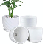 Plant Pots - 4.7 Inch Cylinder Ceramic Planters by sietpoek